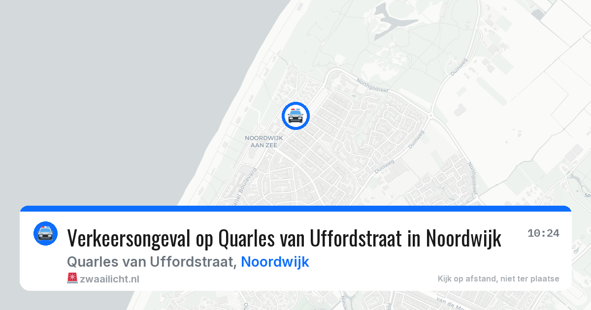 Verkeersongeval op Quarles van Uffordstraat in Noordwijk — 1 jul 2026