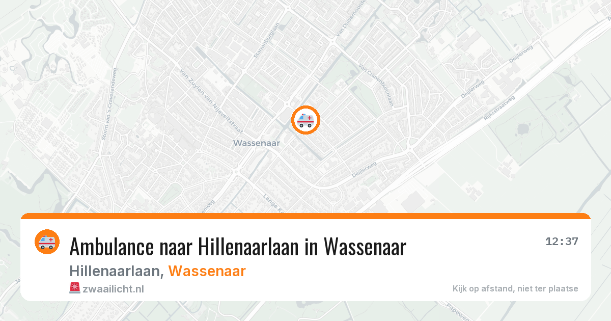 Ambulance naar Hillenaarlaan in Wassenaar — 25 mrt 2026