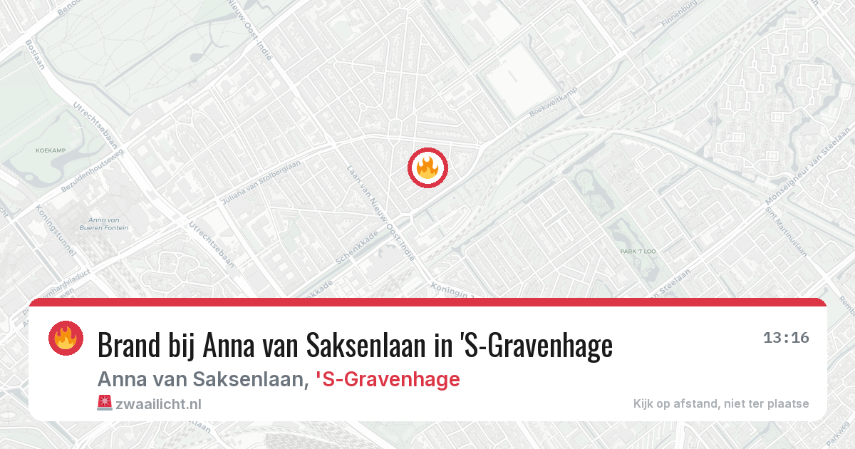 Brand bij Anna van Saksenlaan in 'S-Gravenhage — 23 mrt 2026