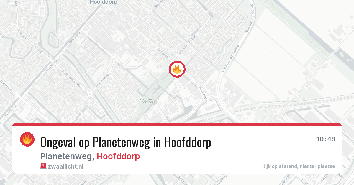 Ongeval op Planetenweg in Hoofddorp — 23 mrt 2026