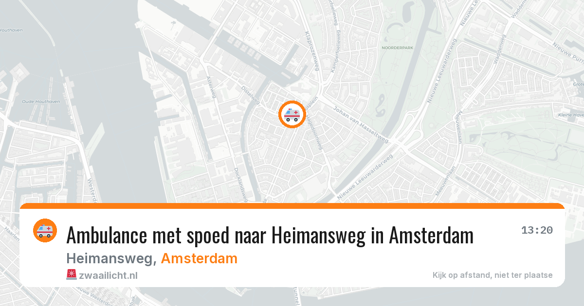 Ambulance met spoed naar Heimansweg in Amsterdam — 13 jul 2026