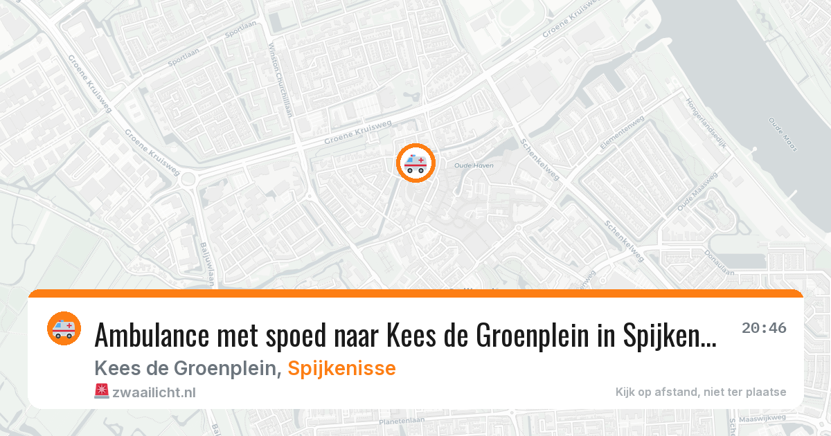 Ambulance met spoed naar Kees de Groenplein in Spijkenisse — 14 mei 2026
