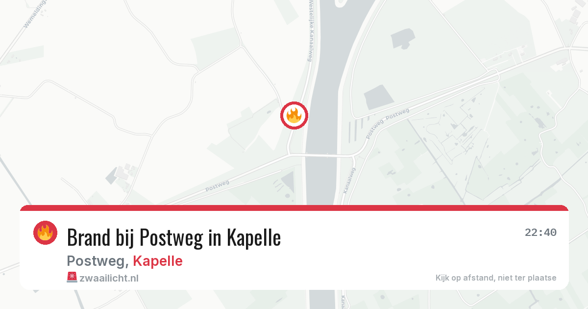 Brand bij Postweg in Kapelle — 27 jun 2026