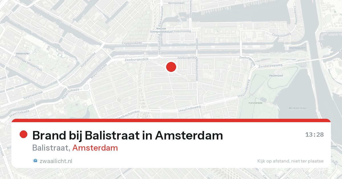Brand bij Balistraat in Amsterdam — 15 aug 2026