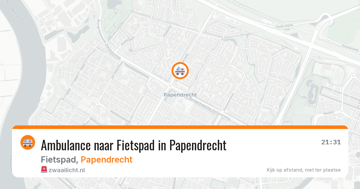 Ambulance naar Fietspad in Papendrecht — 17 jun 2026