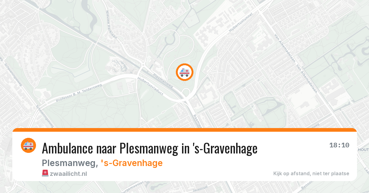 Ambulance naar Plesmanweg in 's-Gravenhage — 18 jul 2026