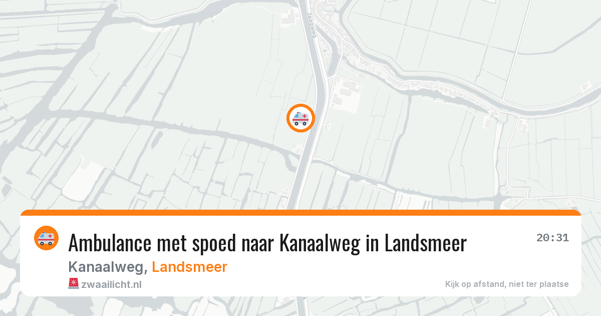 Ambulance met spoed naar Kanaalweg in Landsmeer — 28 jul 2026