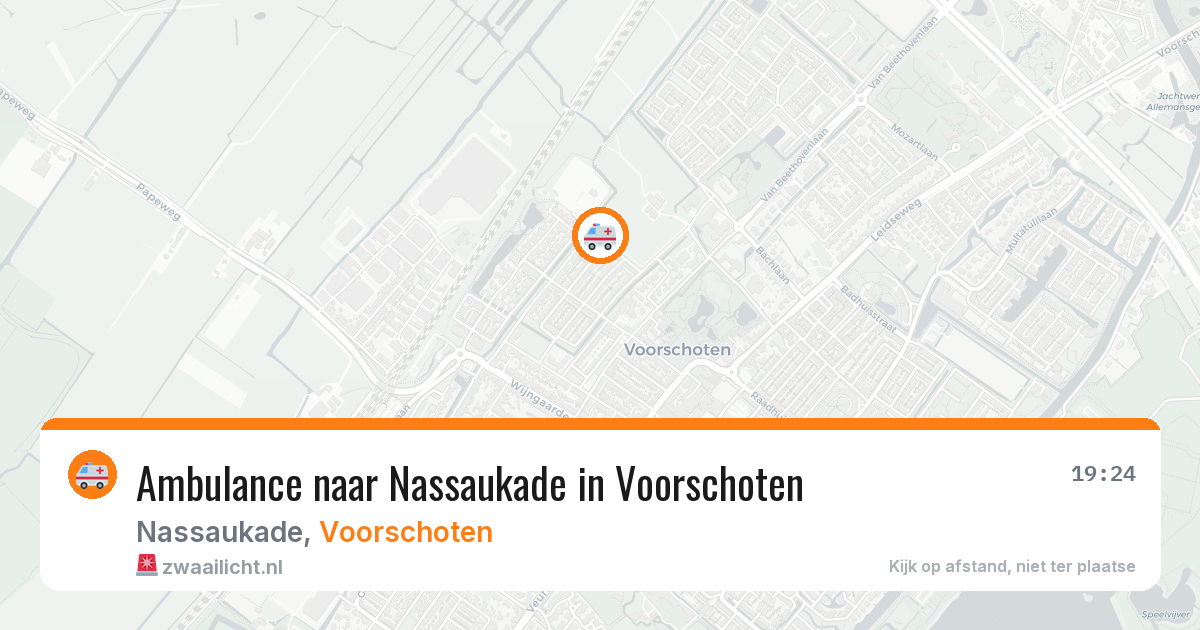Ambulance naar Nassaukade in Voorschoten — 9 aug 2026