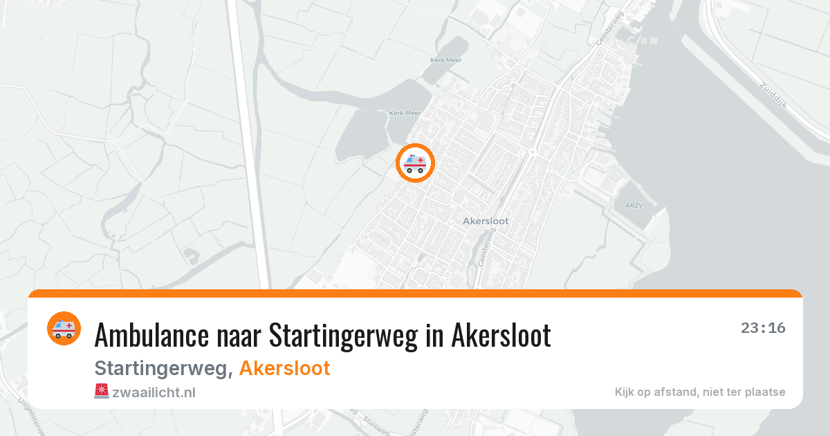 Ambulance naar Startingerweg in Akersloot — 3 aug 2026