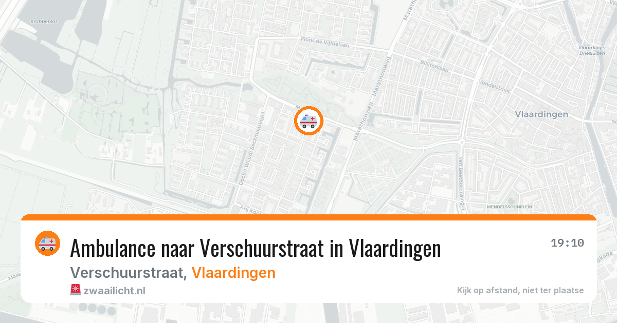 Ambulance naar Verschuurstraat in Vlaardingen — 13 jun 2026