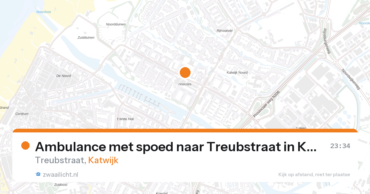 Ambulance met spoed naar Treubstraat in Katwijk — 17 apr 2026