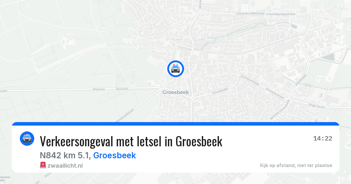 Verkeersongeval met letsel in Groesbeek — 11 jun 2026
