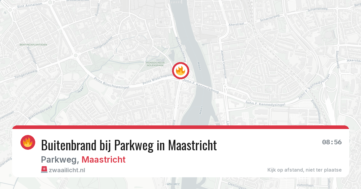 Buitenbrand bij Parkweg in Maastricht — 1 aug 2026