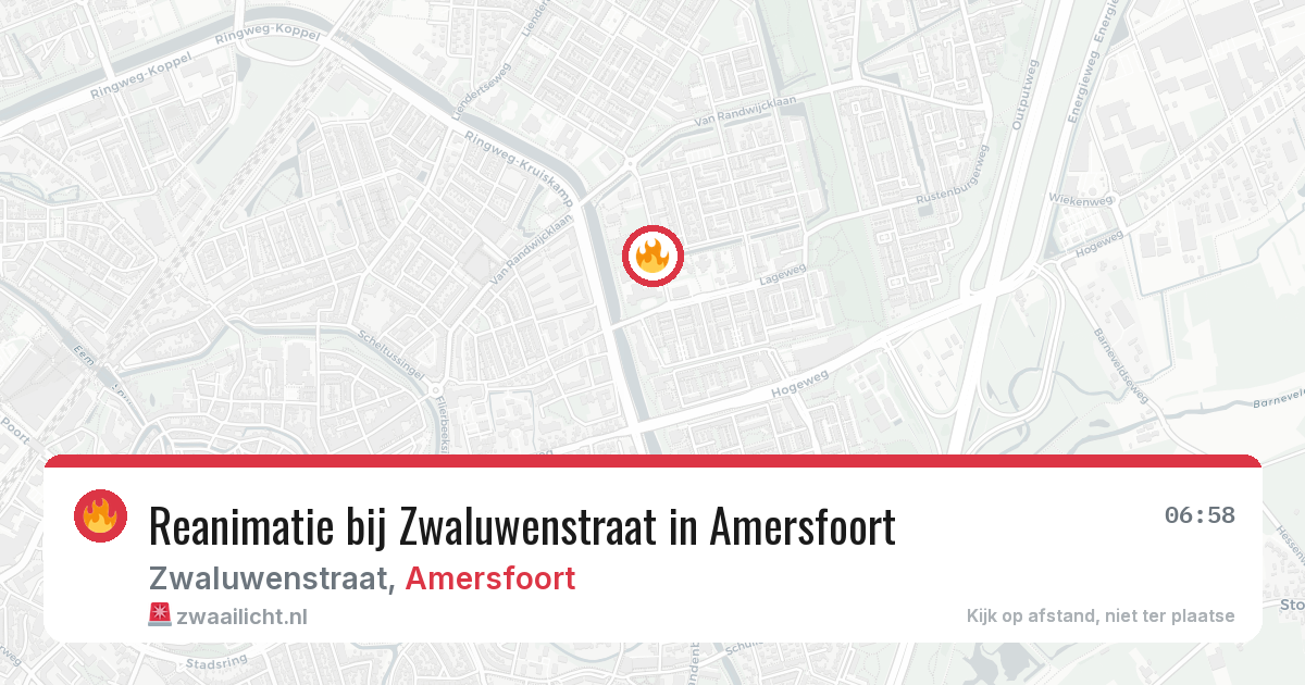 Reanimatie bij Zwaluwenstraat in Amersfoort — 26 jul 2026