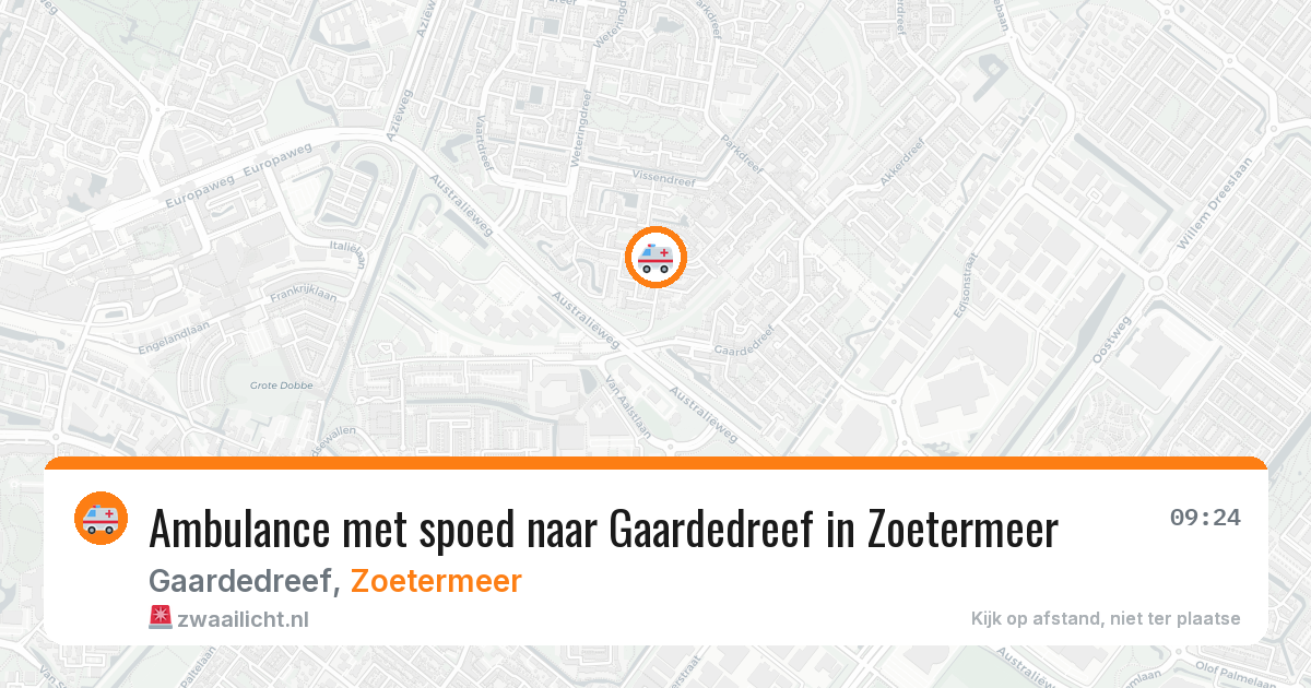 Ambulance met spoed naar Gaardedreef in Zoetermeer — 9 mei 2026