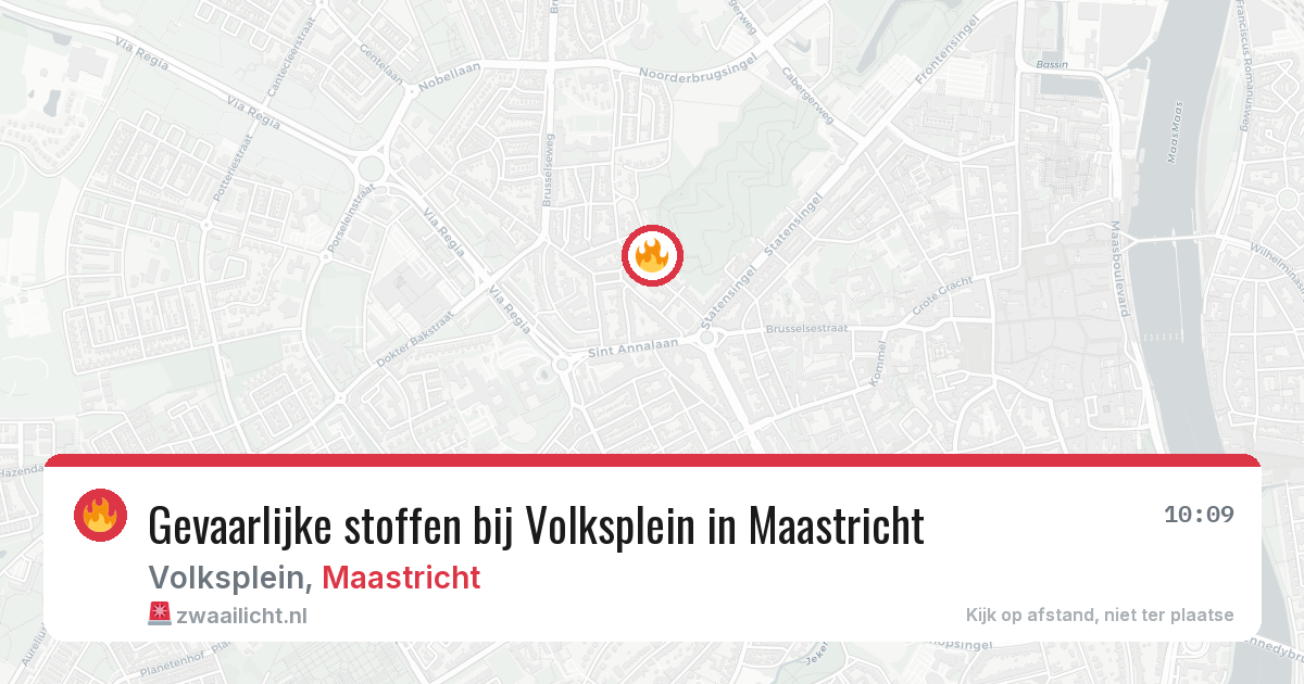 Gevaarlijke stoffen bij Volksplein in Maastricht — 28 jun 2026