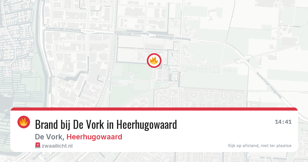 Brand bij De Vork in Heerhugowaard — 5 jul 2026