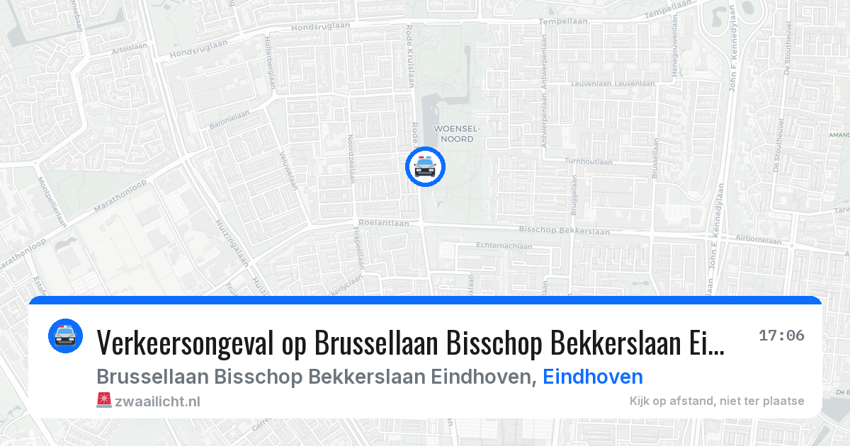 Verkeersongeval op Brussellaan Bisschop Bekkerslaan Eindhoven in Eindhoven — 12 jul 2026