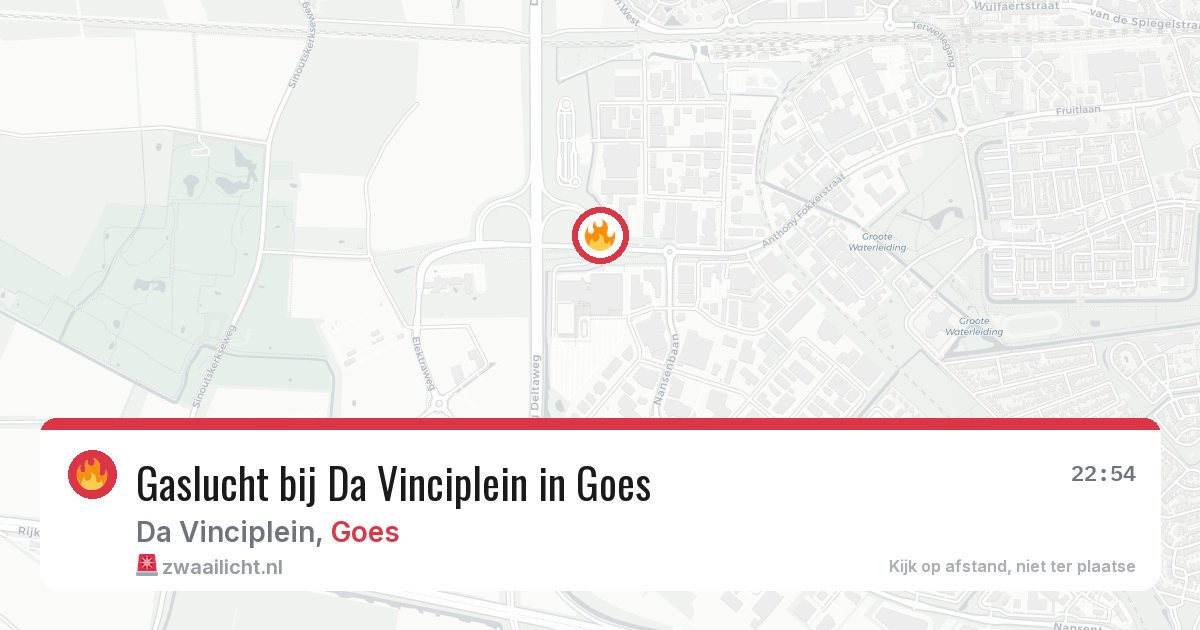 Gaslucht bij Da Vinciplein in Goes — 16 mei 2026