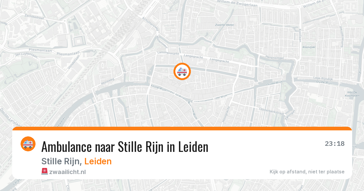 Ambulance naar Stille Rijn in Leiden — 11 apr 2026