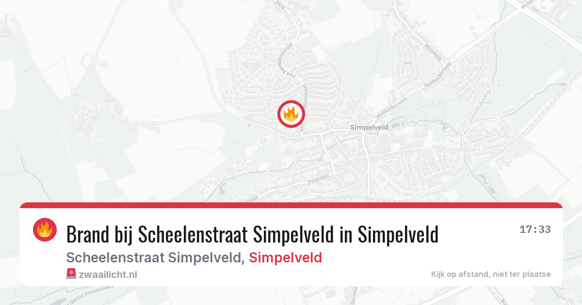 Brand bij Scheelenstraat Simpelveld in Simpelveld — 29 mei 2026