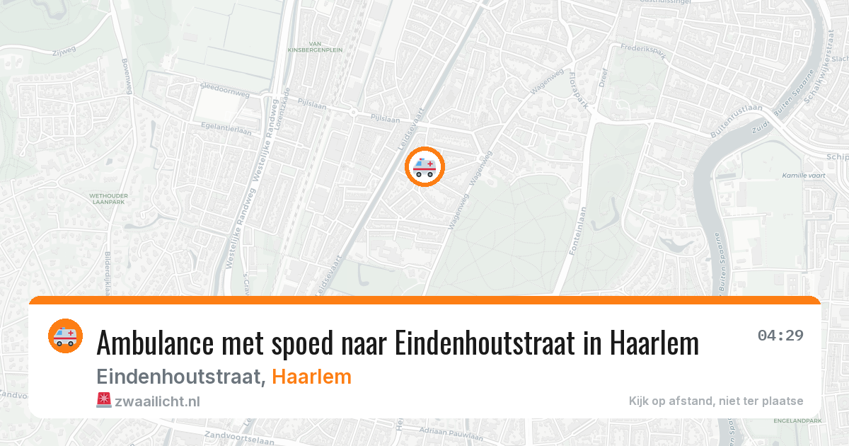 Ambulance met spoed naar Eindenhoutstraat in Haarlem — 10 jun 2026