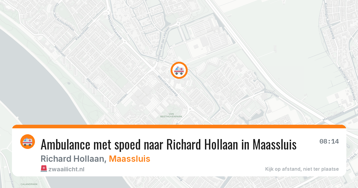 Ambulance met spoed naar Richard Hollaan in Maassluis — 19 mrt 2026