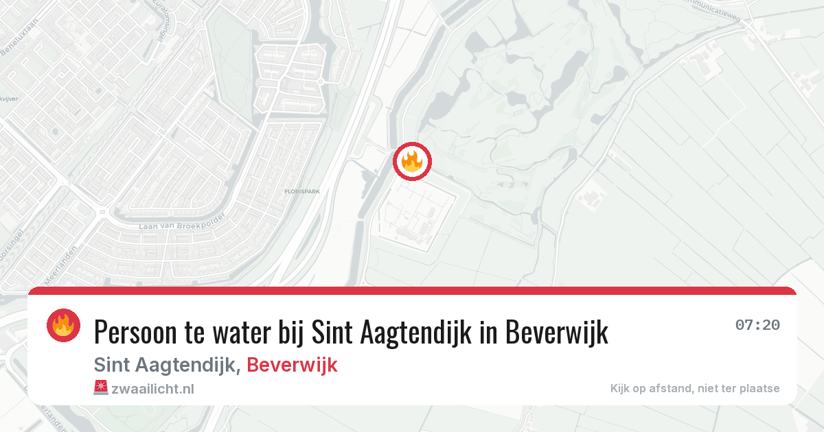 Persoon te water bij Sint Aagtendijk in Beverwijk — 29 jan 2026
