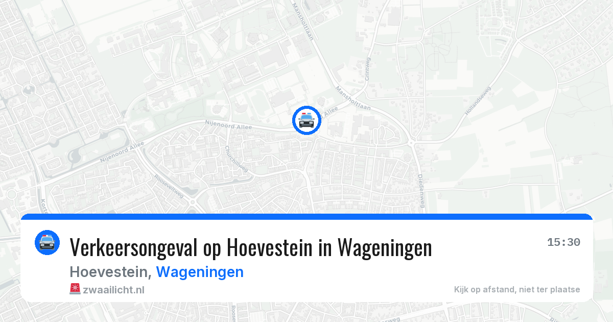 Verkeersongeval op Hoevestein in Wageningen — 18 jul 2026