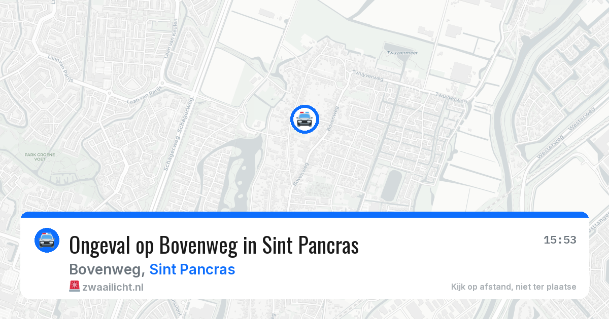 Ongeval op Bovenweg in Sint Pancras — 2 jun 2026