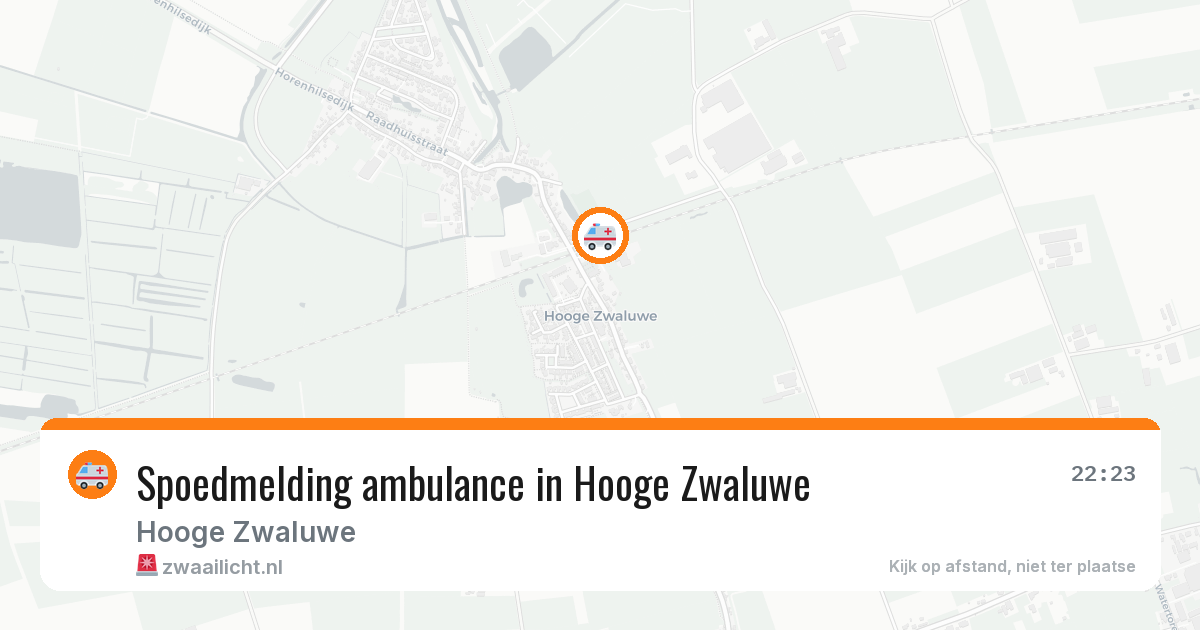 Spoedmelding ambulance in Hooge Zwaluwe — 20 mrt 2026