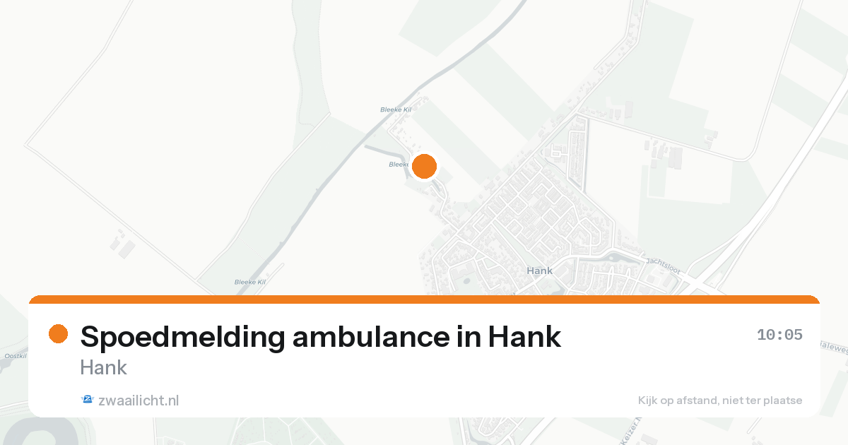 Spoedmelding ambulance in Hank — 16 aug 2026