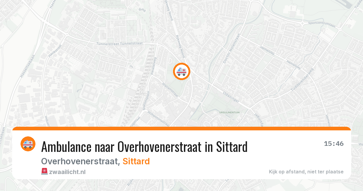 Ambulance naar Overhovenerstraat in Sittard — 15 feb 2026