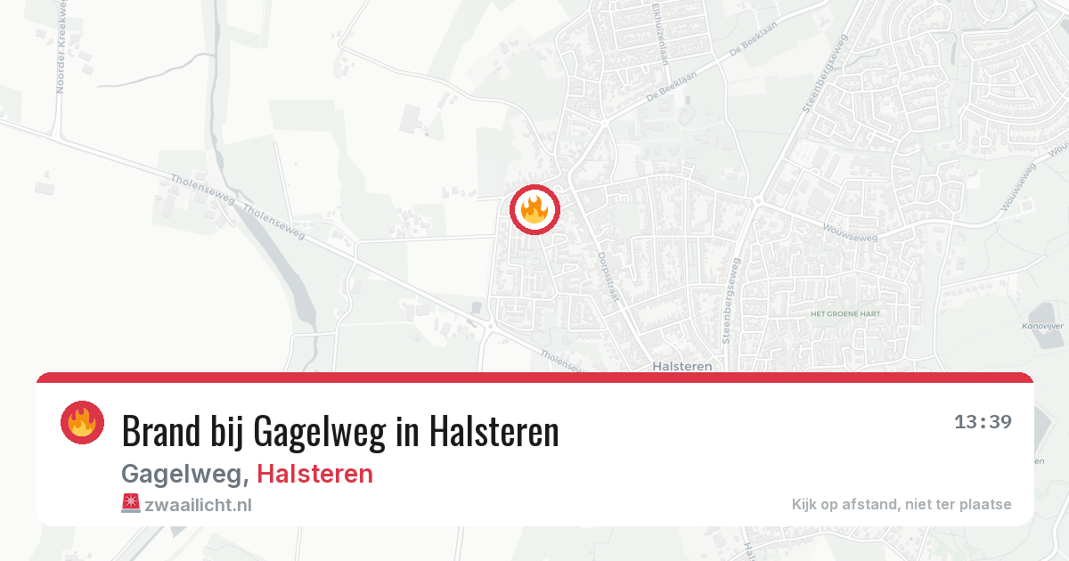 Brand bij Gagelweg in Halsteren — 28 jun 2026