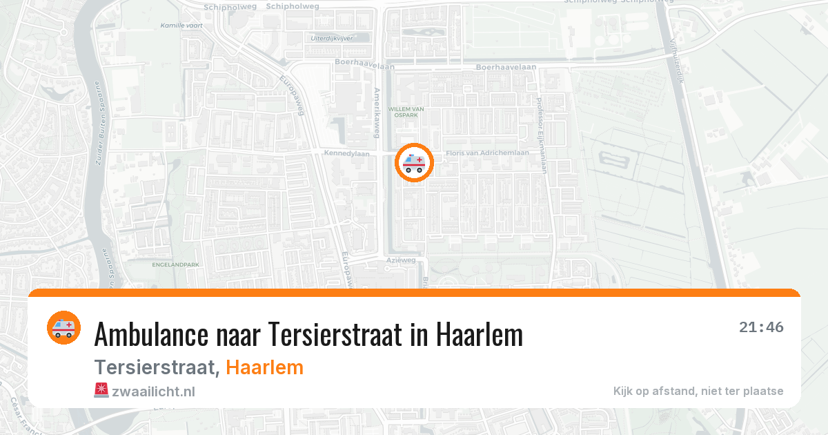 Ambulance naar Tersierstraat in Haarlem — 2 jul 2026