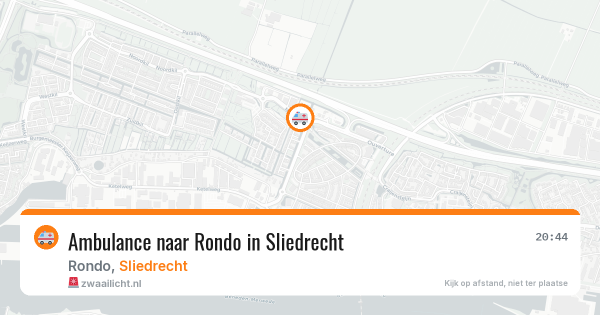Ambulance naar Rondo in Sliedrecht — 6 mei 2026