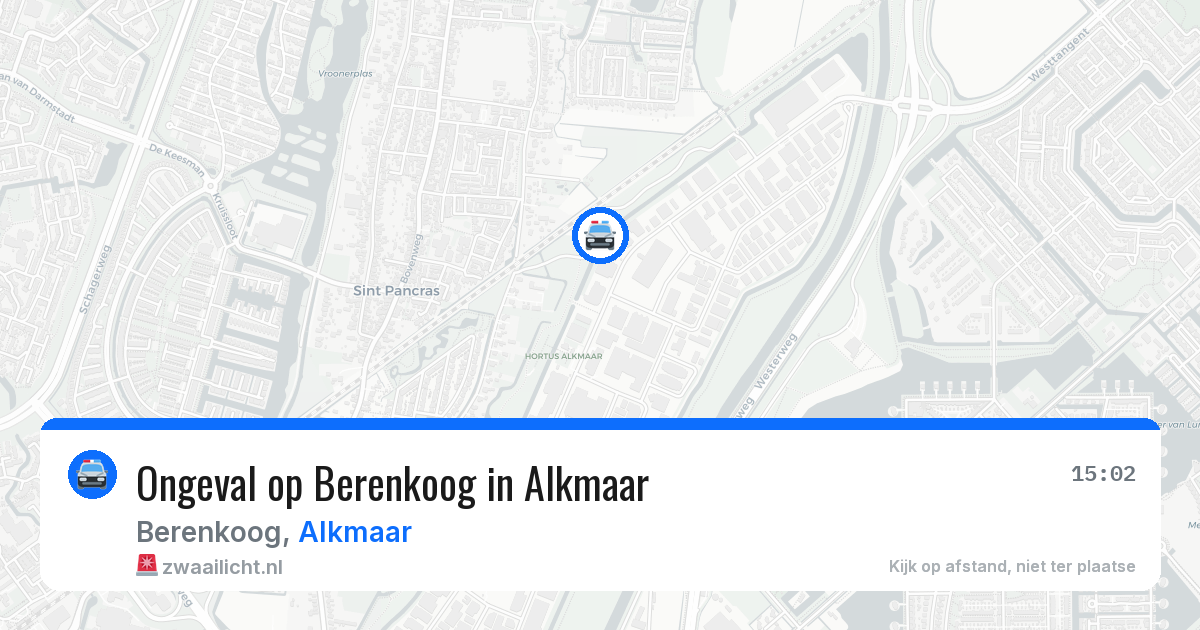 Ongeval op Berenkoog in Alkmaar — 12 aug 2026