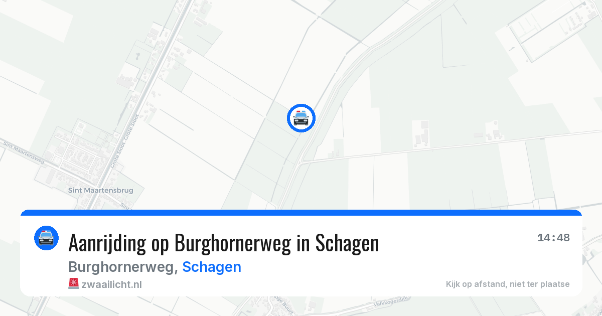 Aanrijding op Burghornerweg in Schagen — 26 mrt 2026