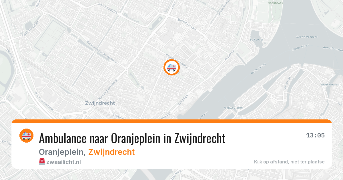 Ambulance naar Oranjeplein in Zwijndrecht — 19 mei 2026