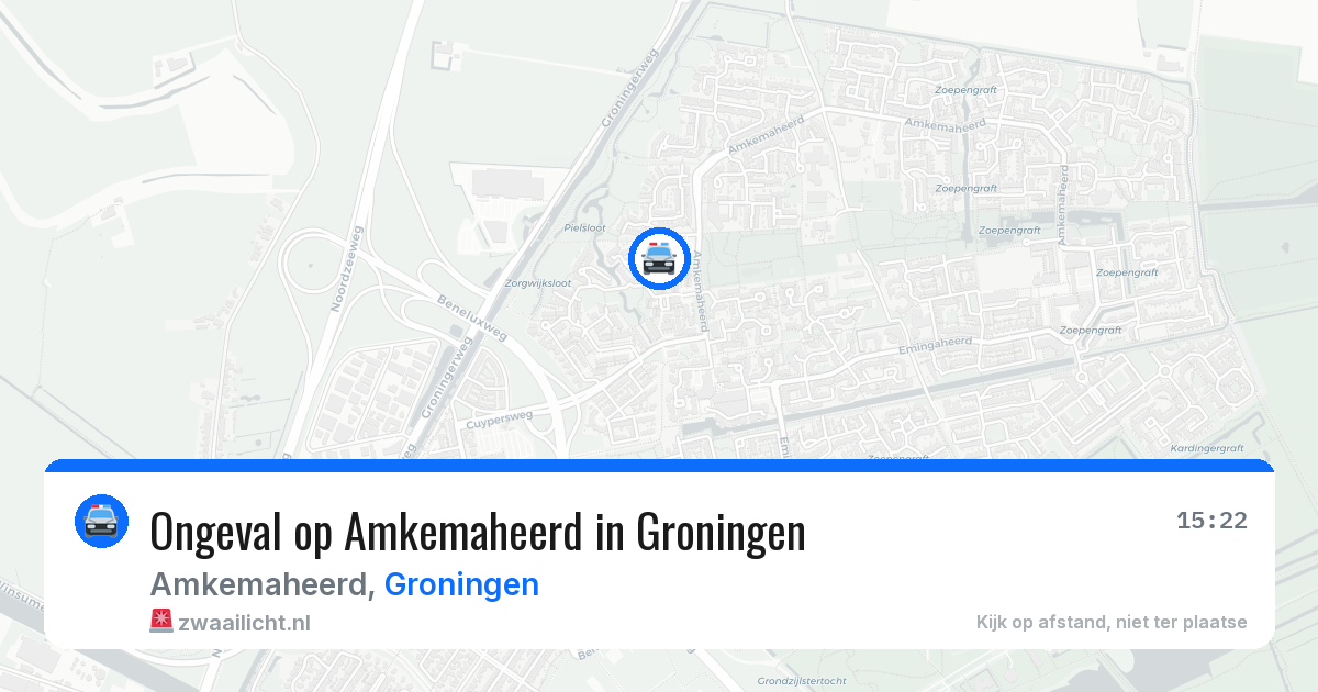 Ongeval op Amkemaheerd in Groningen — 31 jul 2026