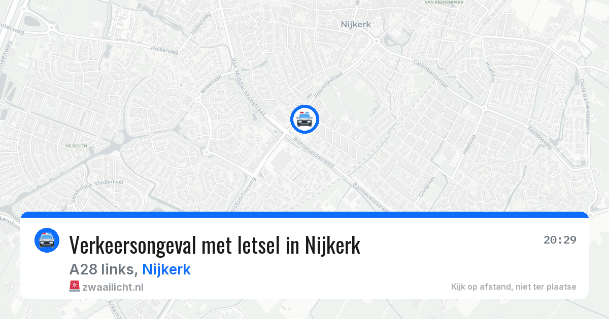 Verkeersongeval met letsel in Nijkerk — 11 mei 2026