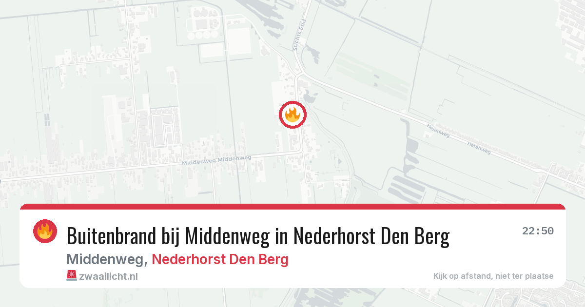 Buitenbrand bij Middenweg in Nederhorst Den Berg — 10 apr 2026