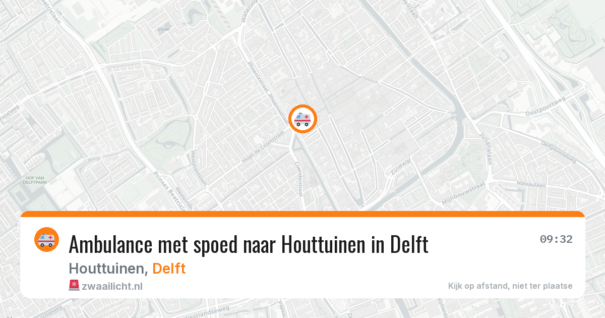 Ambulance met spoed naar Houttuinen in Delft — 30 jun 2026