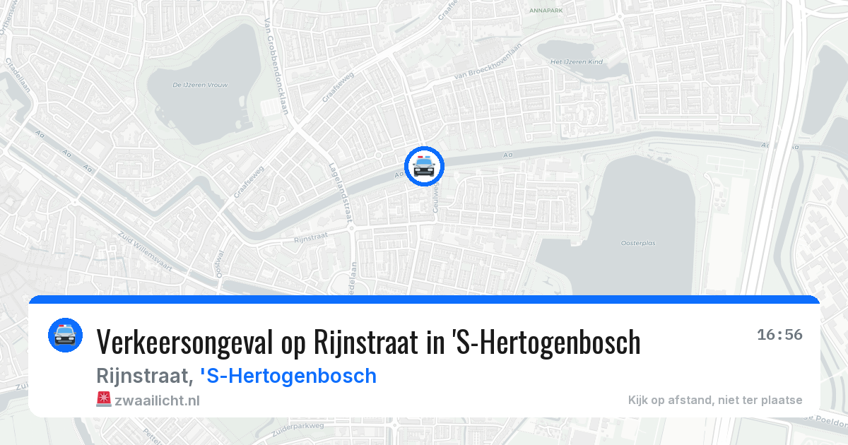 Verkeersongeval op Rijnstraat in 'S-Hertogenbosch — 9 apr 2026