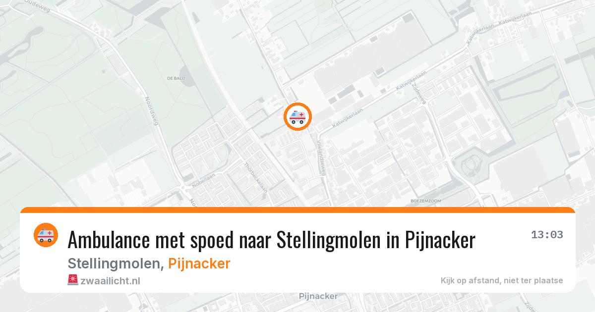 Ambulance met spoed naar Stellingmolen in Pijnacker — 3 apr 2026