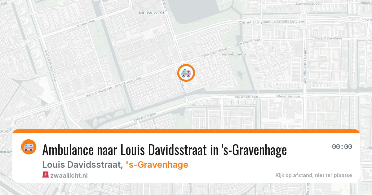 Ambulance naar Louis Davidsstraat in 's-Gravenhage — 7 apr 2026