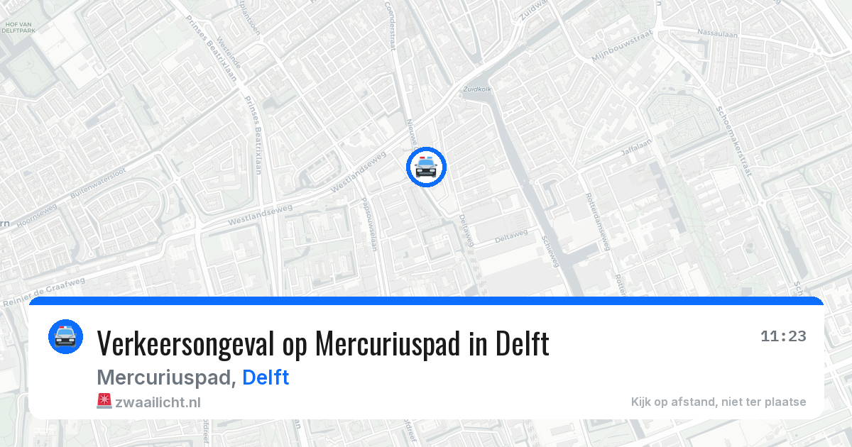 Verkeersongeval op Mercuriuspad in Delft — 26 mei 2026