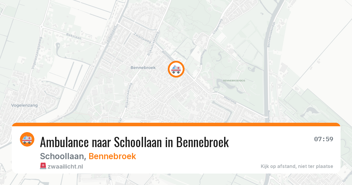 Ambulance naar Schoollaan in Bennebroek — 18 jul 2026