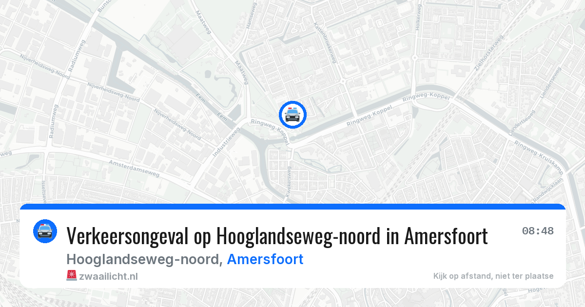 Verkeersongeval op Hooglandseweg-noord in Amersfoort — 24 mei 2026