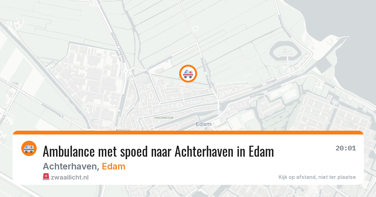 Ambulance met spoed naar Achterhaven in Edam — 23 apr 2026